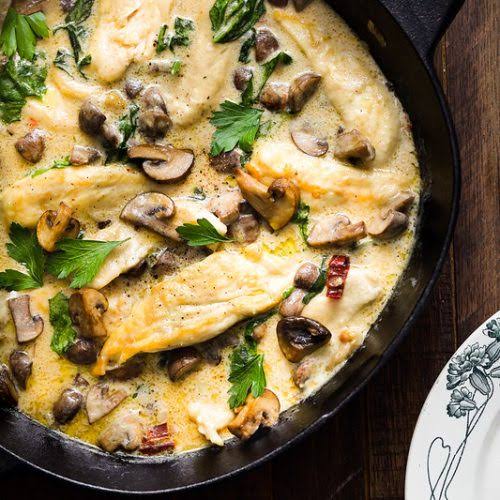 Escalope sauce aux champignons