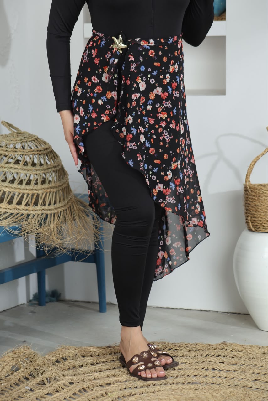 Burkini zippé manches longues